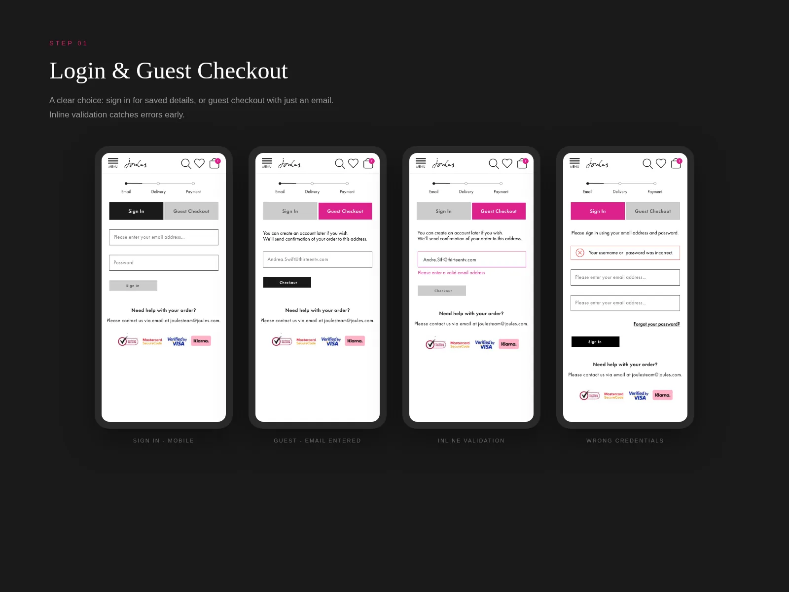 Confirmation state and account creation upsell